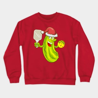 Pickleball Santa Claus Pickle Crewneck Sweatshirt